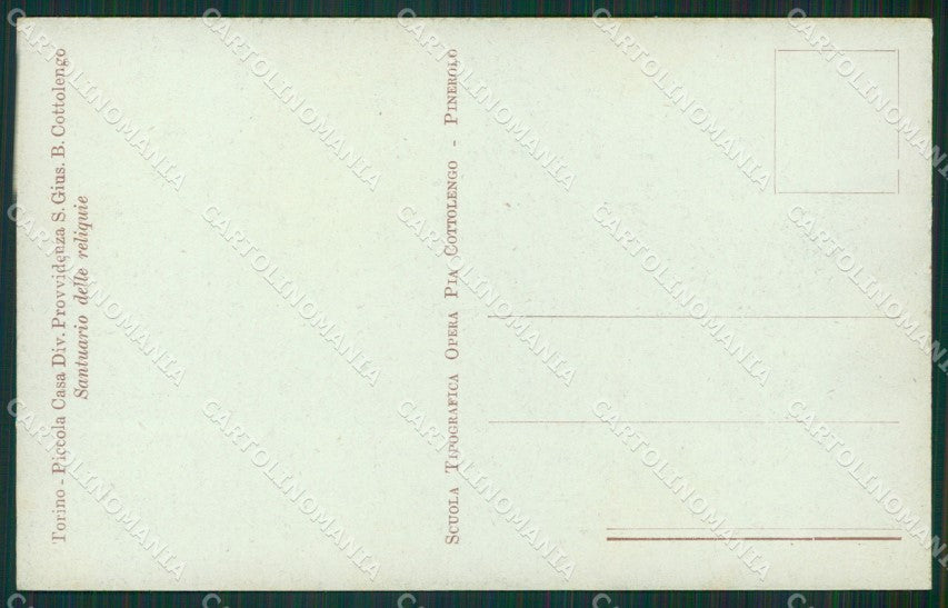 Torino Pinerolo Piccola Casa Divina Provvidenza cartolina QZ0266 – retro