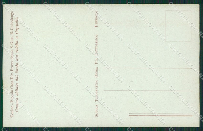 Torino Pinerolo Piccola Casa Divina Provvidenza cartolina QZ0269 – retro