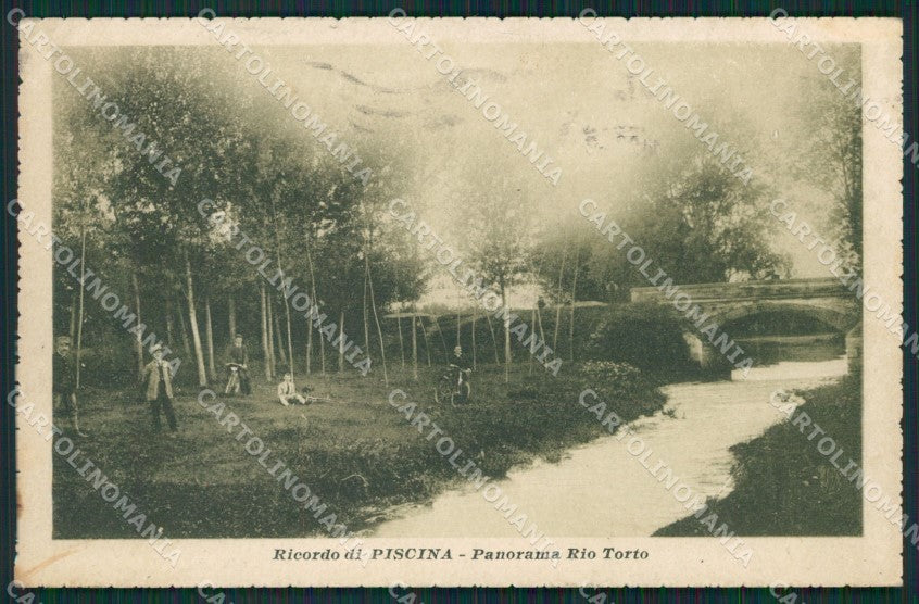 Torino Piscina PIEGHINA ABRASA cartolina QZ0309 – fronte