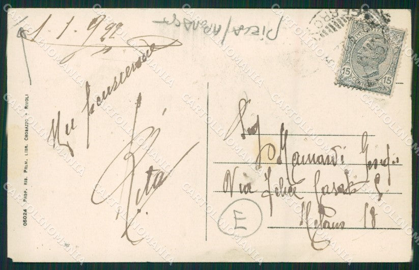 Torino Rivoli PIEGA ABRASA cartolina QZ0321 – retro