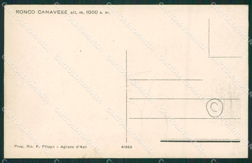 Torino Ronco Canavese cartolina QZ0334 – retro