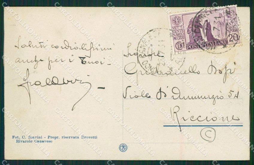 Torino Ronco Canavese cartolina QZ0338 – retro