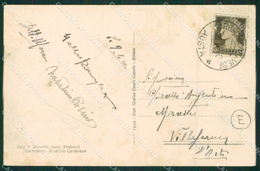 Torino Ronco Canavese cartolina QZ0344 – retro