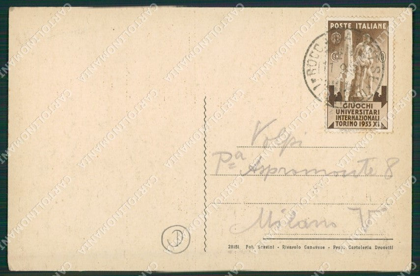 Torino Rocca Canavese cartolina QZ0348 – retro