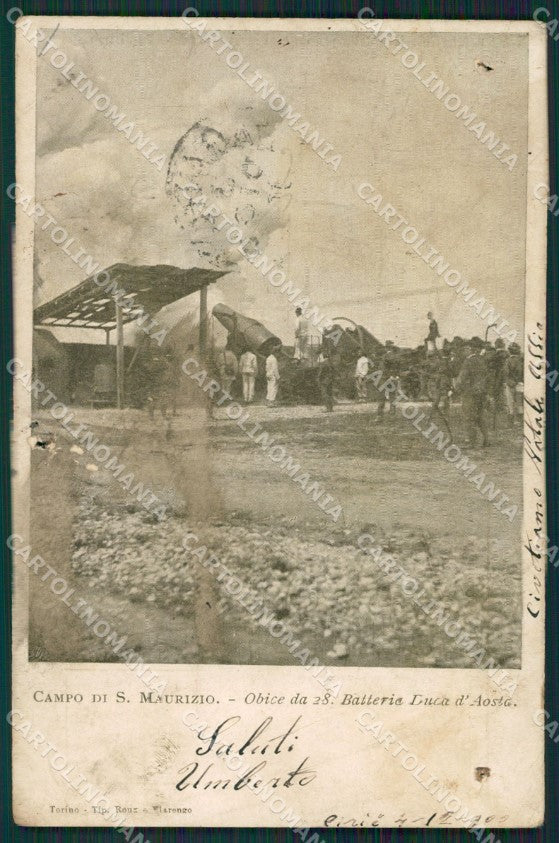 Torino San Maurizio Canavese Campo Militari FORI MACCHIE cartolina QZ0388 – fronte