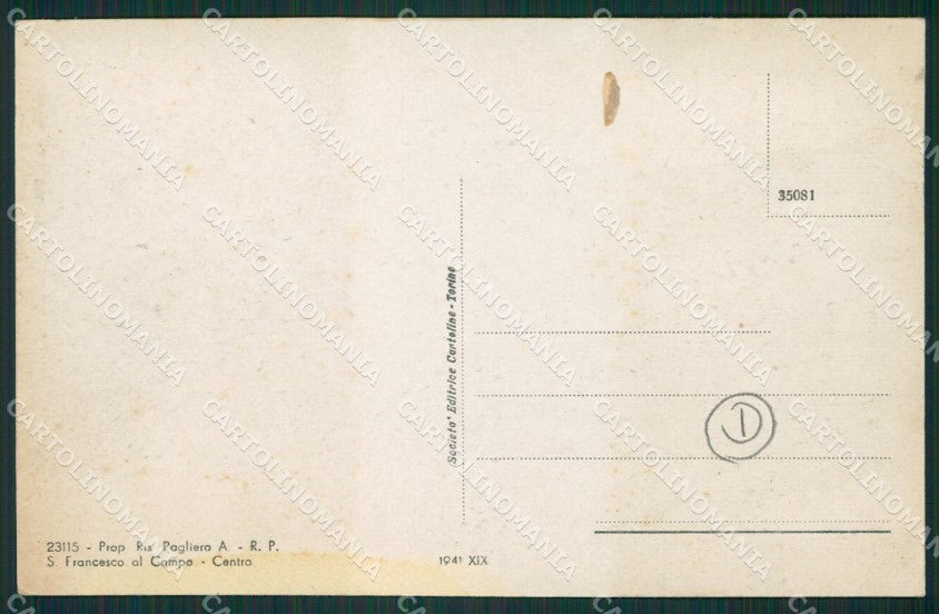 Torino San Maurizio Canavese Campo Militari cartolina QZ0435 – retro