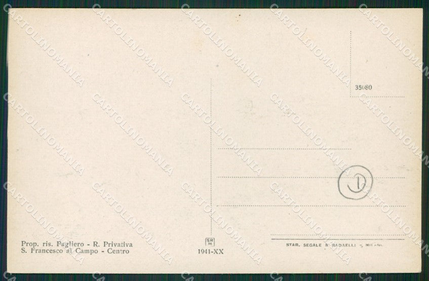 Torino San Maurizio Canavese Campo Militari cartolina QZ0436 – retro