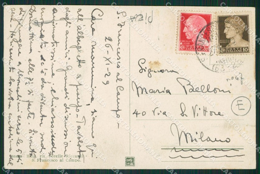 Torino San Maurizio Canavese Campo Militari PIEGA cartolina QZ0449 – retro