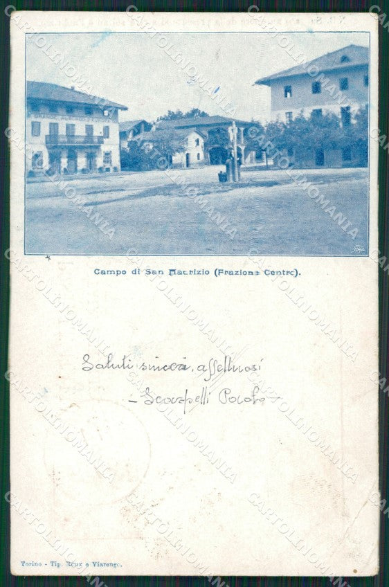 Torino San Maurizio Canavese Campo Militari PIEGA cartolina QZ0451 – fronte