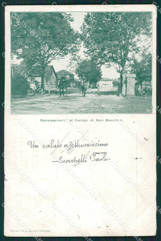 Torino San Maurizio Canavese Campo Militari cartolina QZ0453 – fronte
