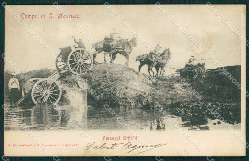 Torino San Maurizio Canavese Campo Militari cartolina QZ0461 – fronte
