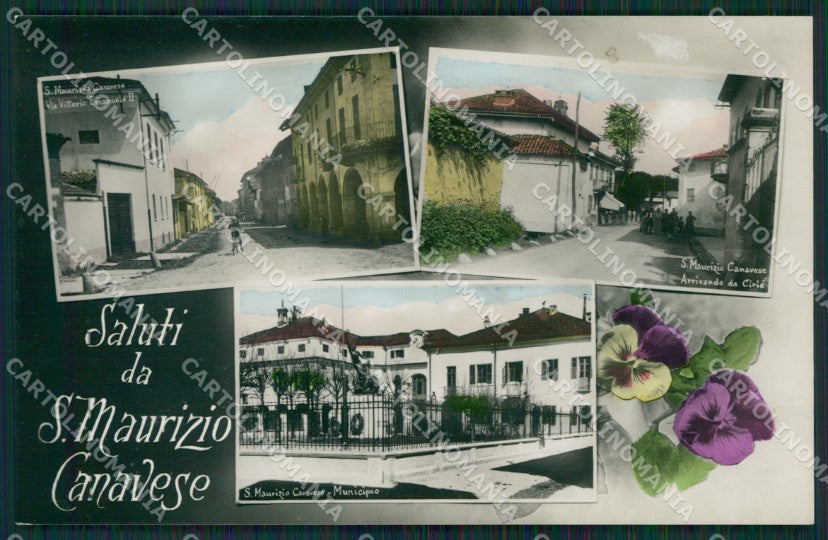 Torino San Maurizio Canavese Saluti da foto cartolina QZ0484 – fronte