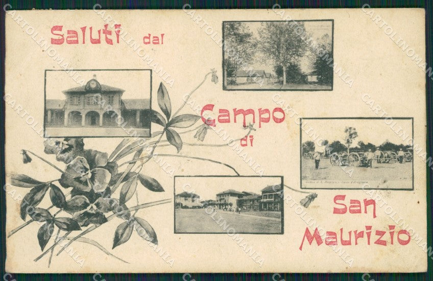 Torino San Maurizio Canavese Campo Militari Saluti da cartolina QZ0487 – fronte