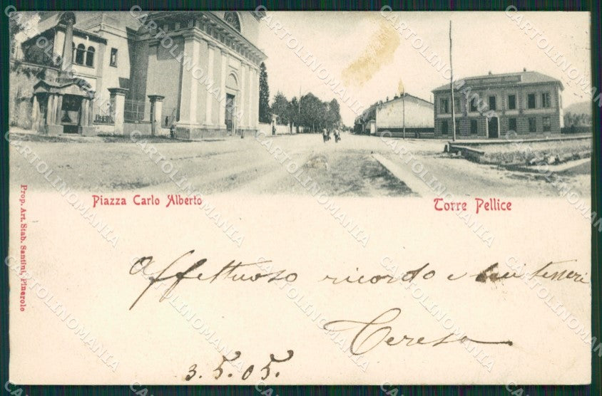 Torino Torre Pellice PIEGA cartolina QZ0565 – fronte