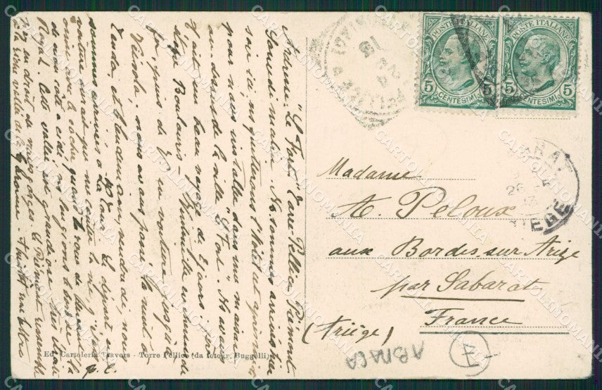Torino Torre Pellice ABRASA cartolina QZ0579 – retro