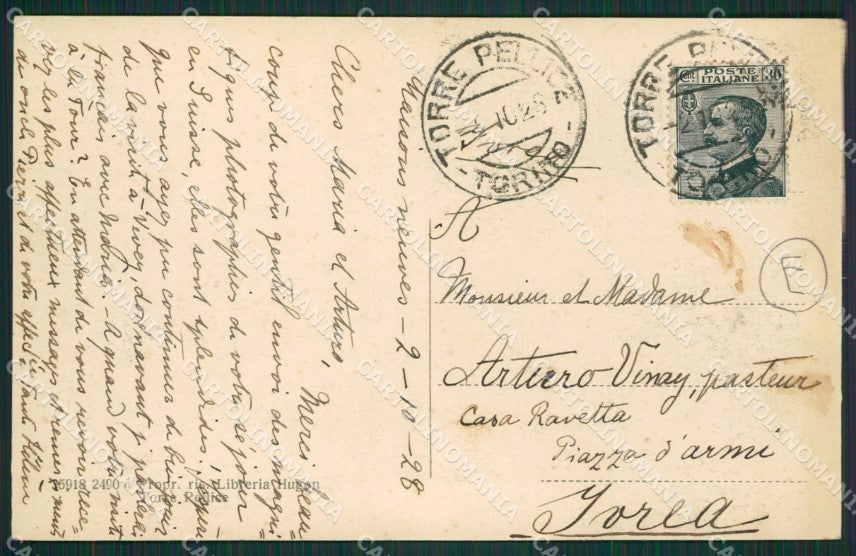 Torino Torre Pellice cartolina QZ0584 – retro