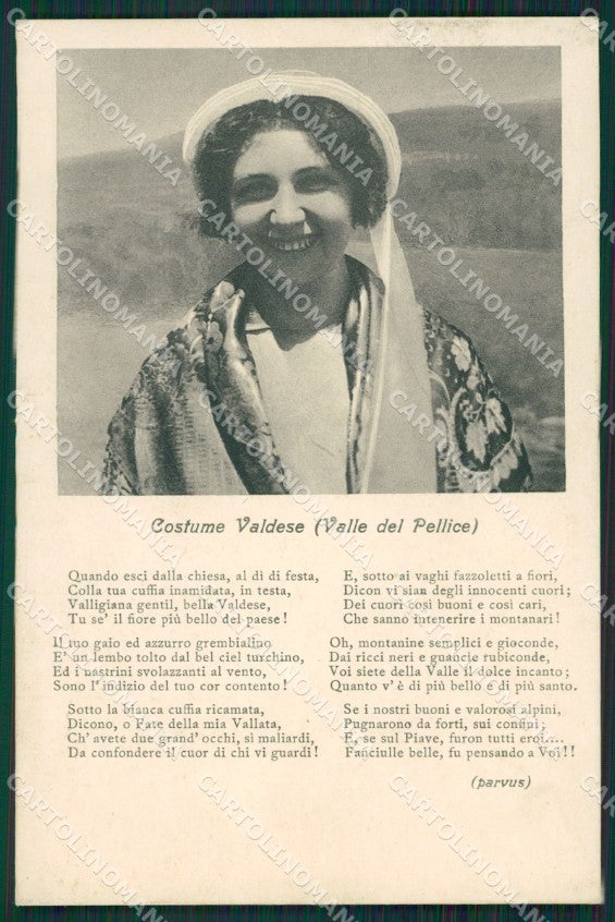 Torino Costumi Valdesi cartolina QZ0631 – fronte