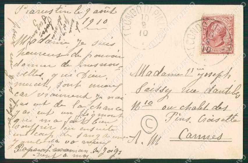 Torino Costumi Valdesi cartolina QZ0632 – retro