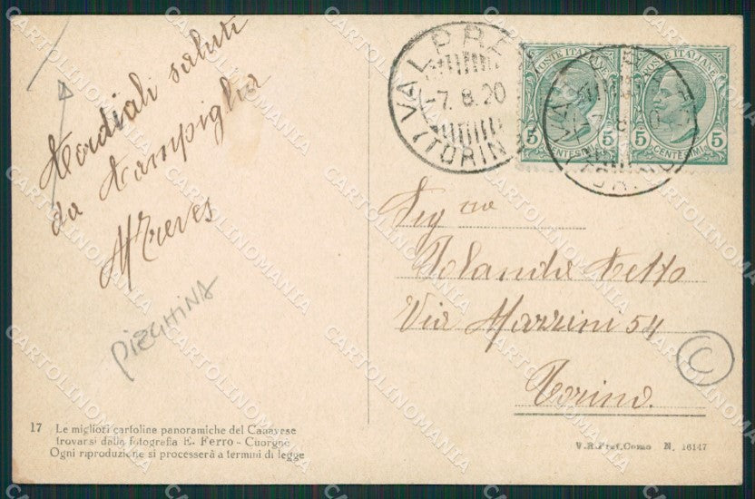 Torino Val Soana Campiglia PIEGHINA cartolina QZ0661 – retro