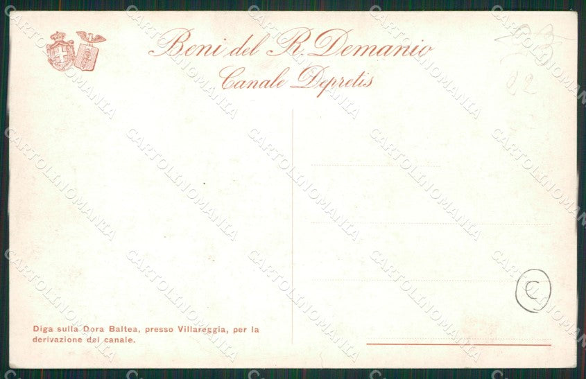 Torino Canale De Pretis cartolina QZ0686 – retro