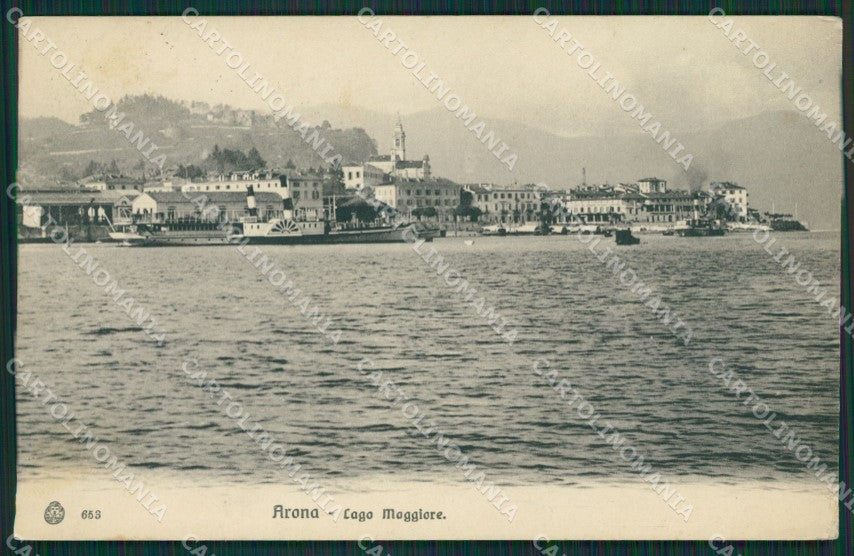 Novara Arona Battello cartolina QZ0712 – fronte