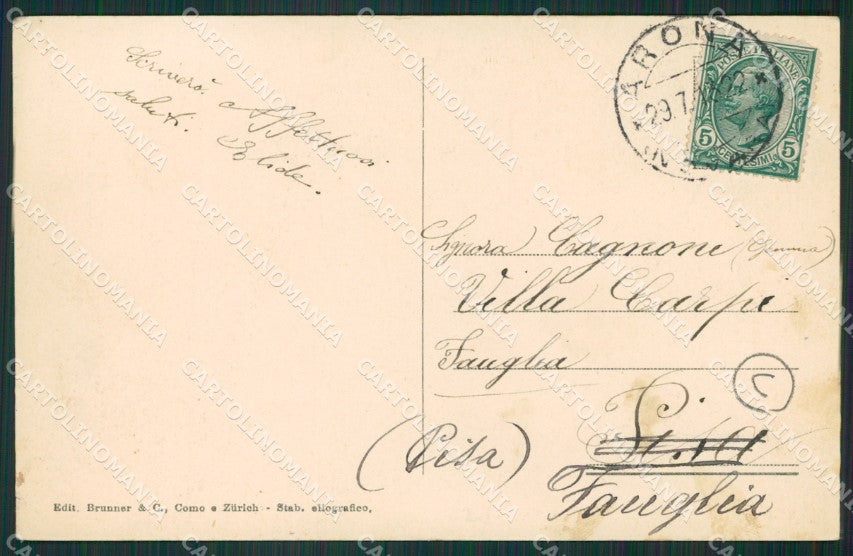 Novara Arona Battello cartolina QZ0712 – retro
