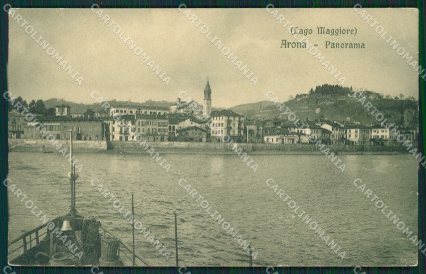 Novara Arona Battello cartolina QZ0715 – fronte