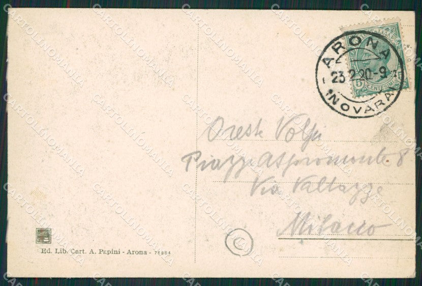 Novara Arona cartolina QZ0721 – retro