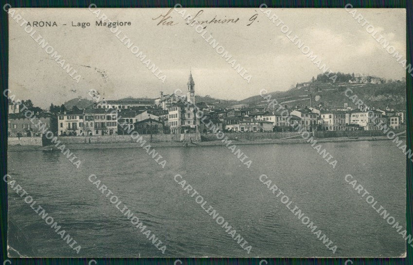 Novara Arona PIEGHINA cartolina QZ0723 – fronte
