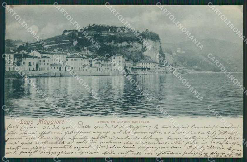 Novara Arona Chiaro di Luna cartolina QZ0727 – fronte