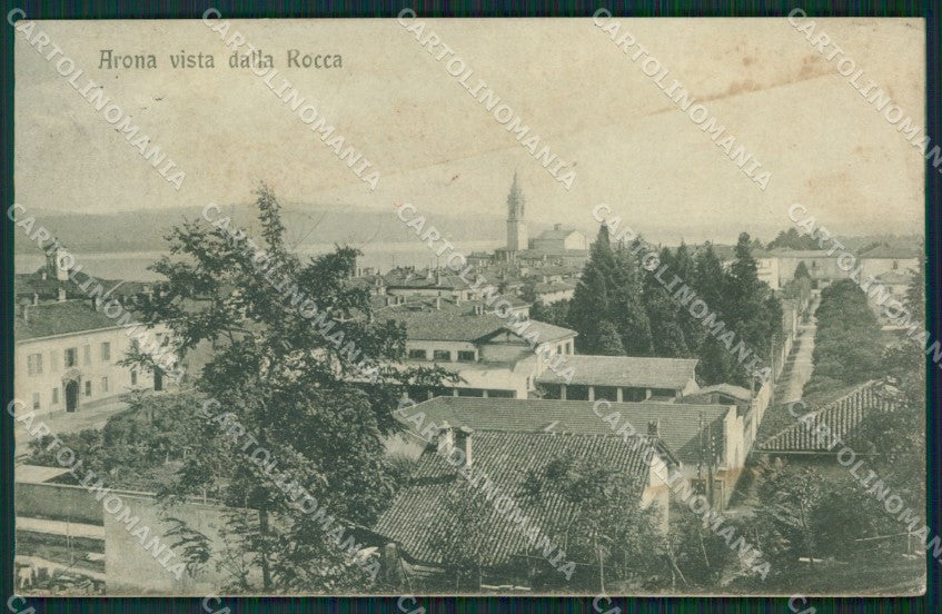Novara Arona SCOLLATA cartolina QZ0729 – fronte