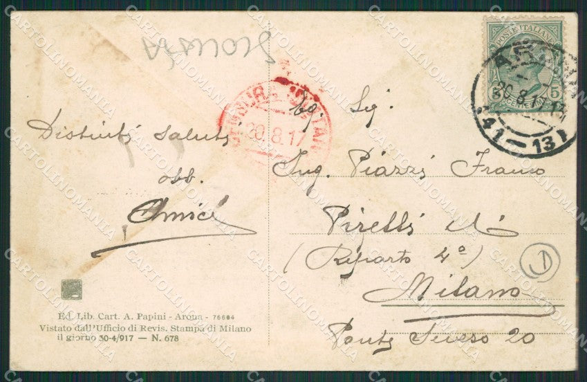 Novara Arona SCOLLATA cartolina QZ0729 – retro