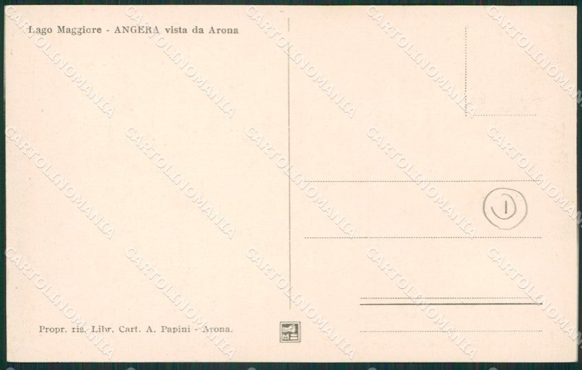 Novara Arona Angera cartolina QZ0736 – retro
