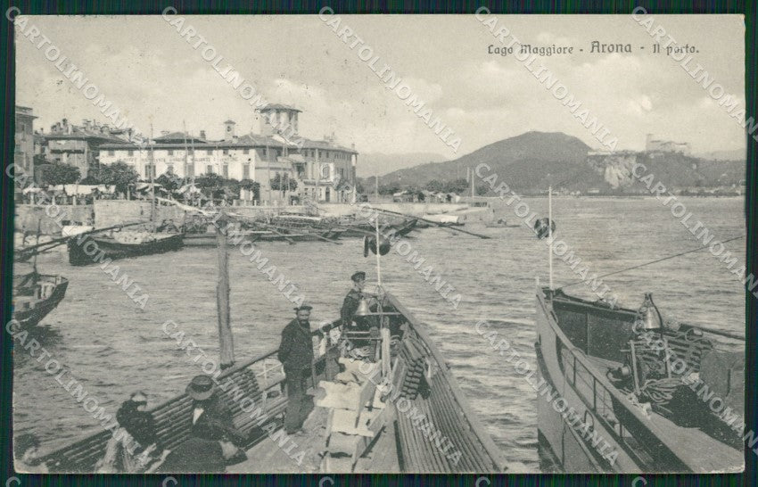 Novara Arona Battello cartolina QZ0740 – fronte