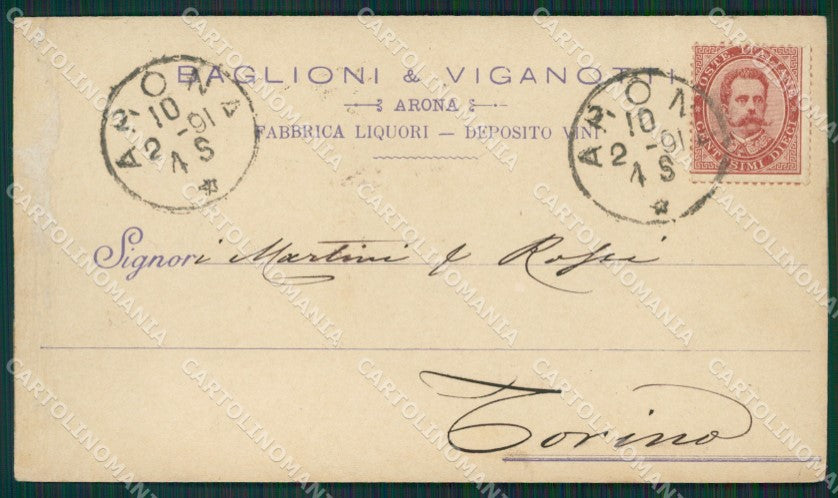 Novara Arona Commerciale cartolina QZ0748 – fronte