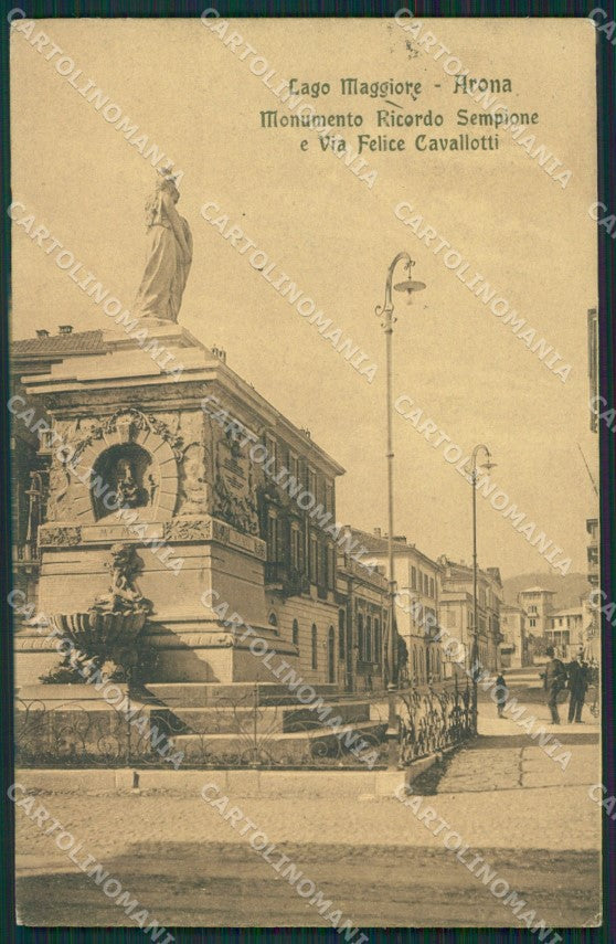Novara Arona PIEGA cartolina QZ0754 – fronte