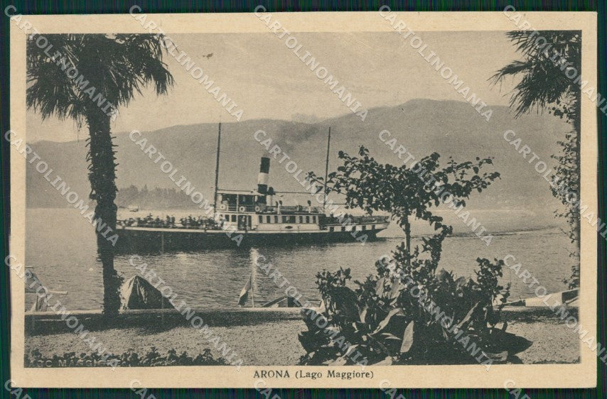 Novara Arona Battello cartolina QZ0755 – fronte