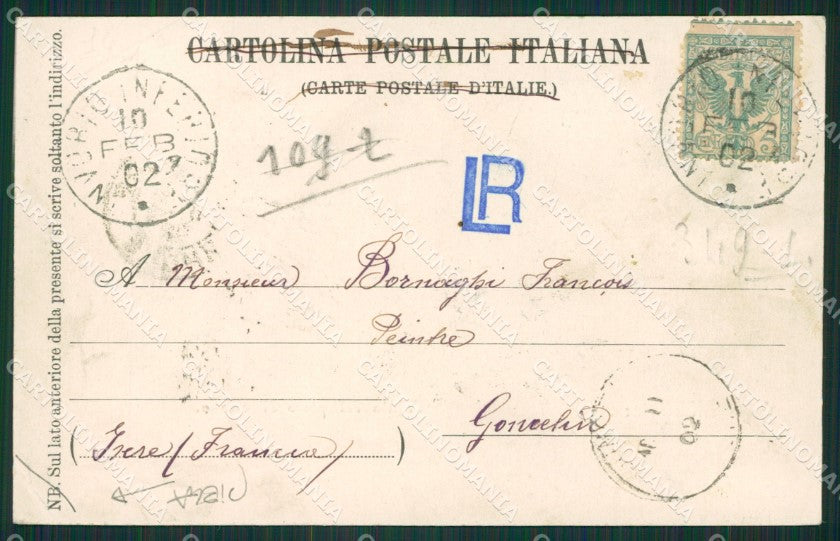 Novara Arona Battello cartolina QZ0762 – retro
