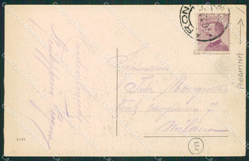 Novara Arona PIEGHINA cartolina QZ0765 – retro