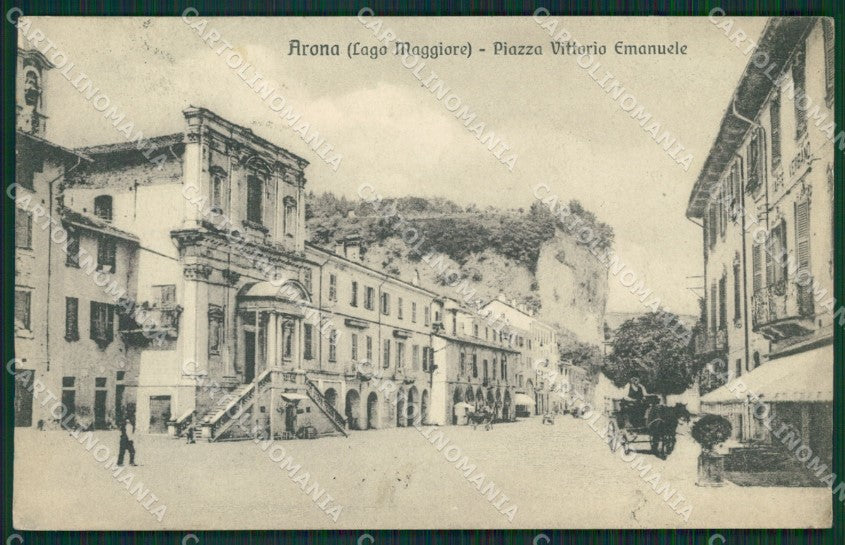 Novara Arona PIEGA cartolina QZ0771 – fronte