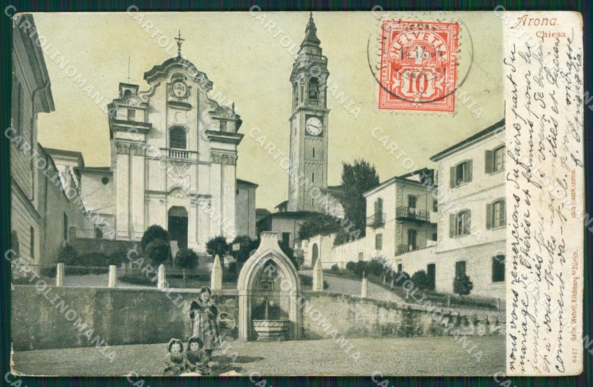 Novara Arona PIEGA cartolina QZ0774 – fronte