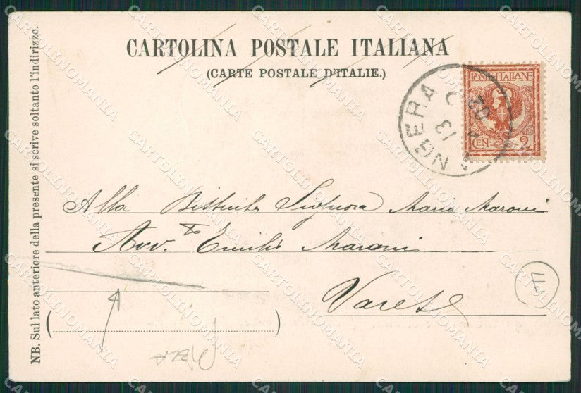 Novara Arona PIEGA cartolina QZ0777 – retro