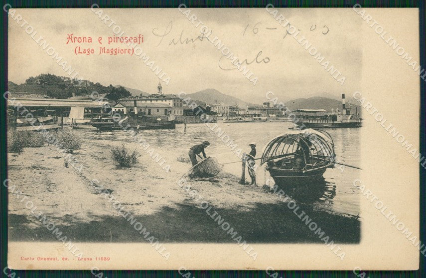 Novara Arona cartolina QZ0785 – fronte