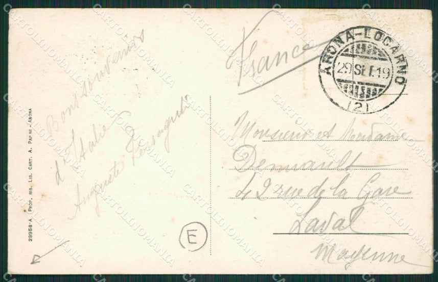 Novara Arona cartolina QZ0786 – retro