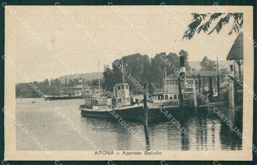 Novara Arona Battello cartolina QZ0788 – fronte