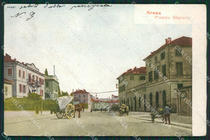 Novara Arona PIEGHINA cartolina QZ0796 – fronte