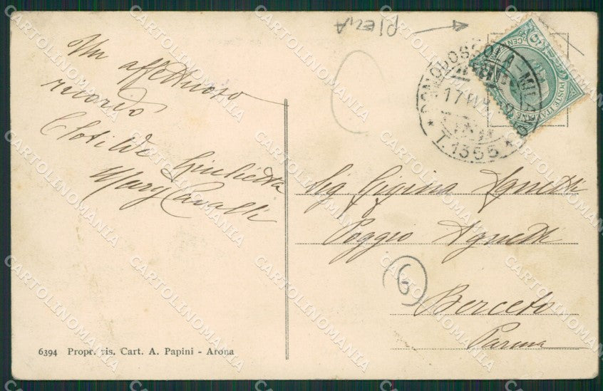 Novara Arona PIEGA cartolina QZ0802 – retro