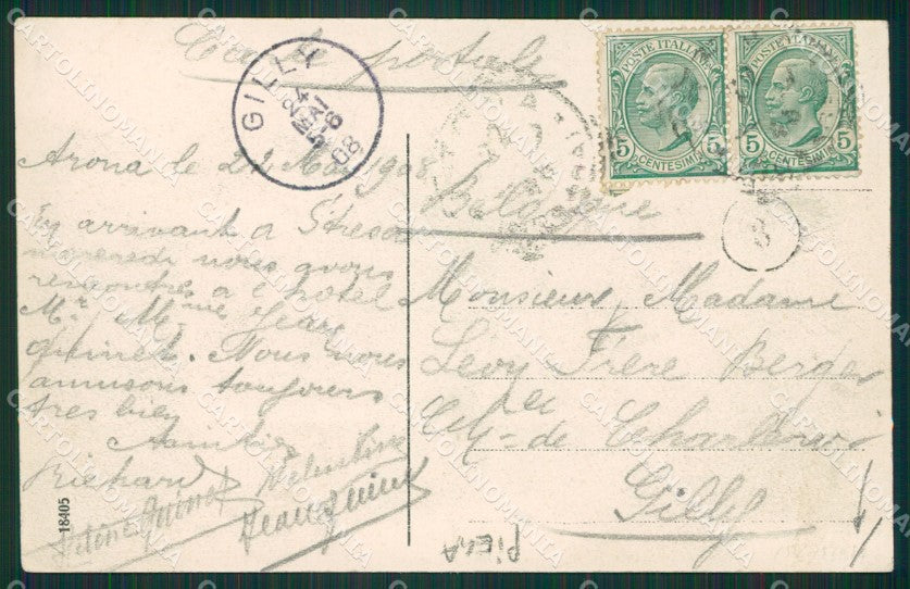 Novara Arona PIEGA cartolina QZ0805 – retro