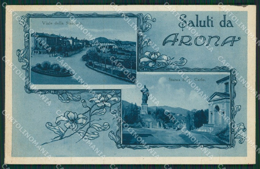 Novara Arona Saluti da PIEGA cartolina QZ0806 – fronte