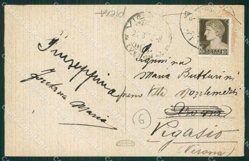 Novara Arona Saluti da PIEGA cartolina QZ0806 – retro